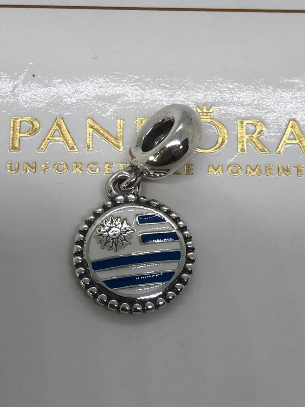 ✨🔥Pandora Uruguay Flag Dangle Charm